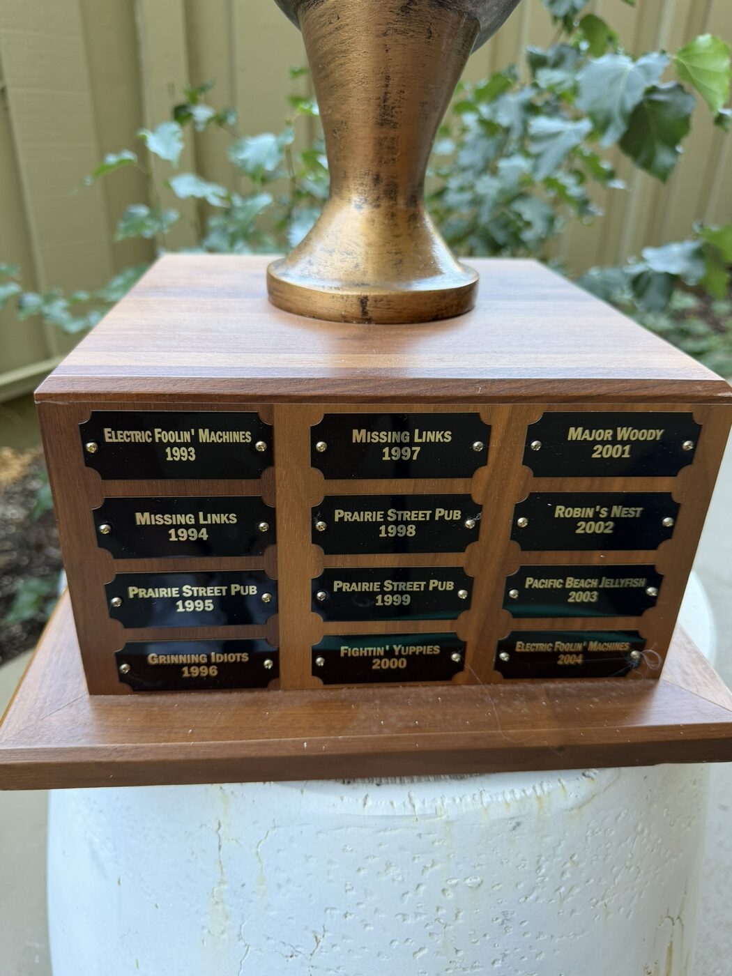 Champion plates 1993 through 2004