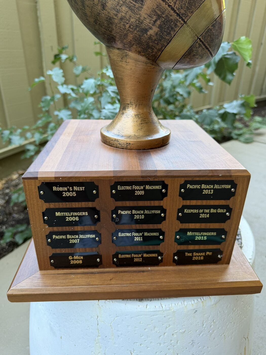 Champion plates 2005 through 2016